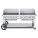 Crown Verity Professional Rental Series 72 Inch 10 Burner Stainless Steel Freestanding Propane Gas Grill with Windguards75