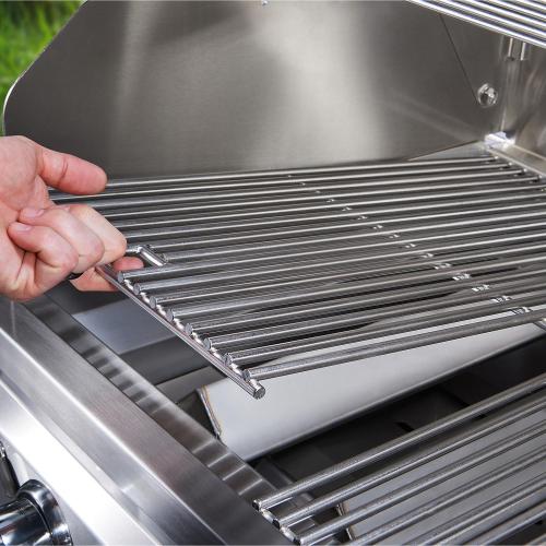 Crown Verity Professional Mobile Series 60 Inch 8 Burner Stainless Steel Freestanding Natural Gas Grill with Single Dome Package
