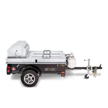 Crown Verity Professional Towable Series 48 Inch 6 Burner Stainless Steel Propane Gas Grill with Storage Trailer350