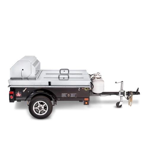 Crown Verity Professional Towable Series 48 Inch 6 Burner Stainless Steel Propane Gas Grill with Storage Trailer