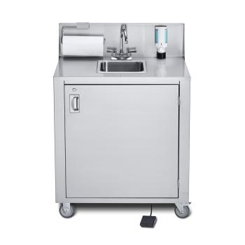 Crown Verity Stainless Steel Freestanding Cold Water Outdoor Portable Single Basin Handwashing Sink350