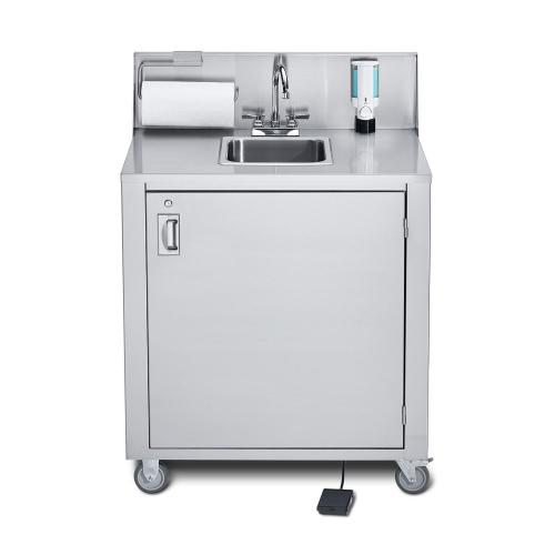 Crown Verity Stainless Steel Freestanding Cold Water Outdoor Portable Single Basin Handwashing Sink