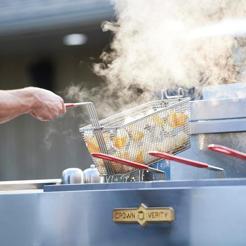 Crown Verity Stainless Steel Freestanding Single Tank Propane Gas Outdoor Fryer