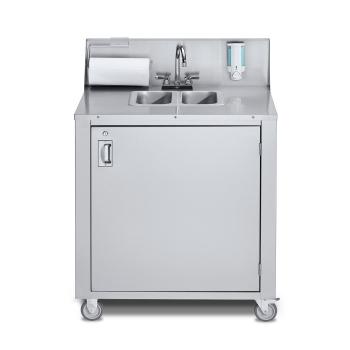 Crown Verity Stainless Steel Freestanding Outdoor Portable Double Basin Handwashing Sink350
