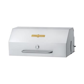 Crown Verity Stainless Steel Roll Dome Grill Hood with Thermometer Medium350