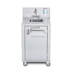 Crown Verity Stainless Steel Spacesaver Freestanding Outdoor Portable Single Basin Handwashing Sink250