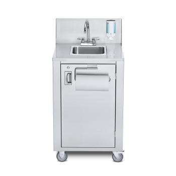Crown Verity Stainless Steel Spacesaver Freestanding Outdoor Portable Single Basin Handwashing Sink350