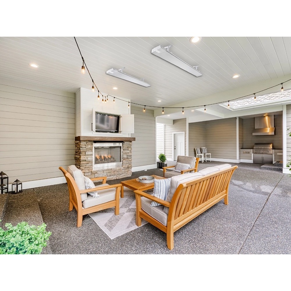 Heatstrip Classic 70 Inch 3200W Electric Infrared Patio Heater with Remote  and  App Control   240V   White