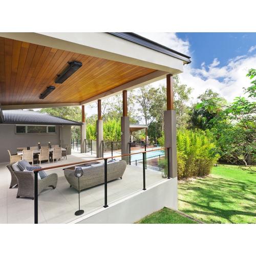 Heatstrip Enhance 40 Inch 3200W Electric Infrared Patio Heater with Remote  and  App Control   240V   Black