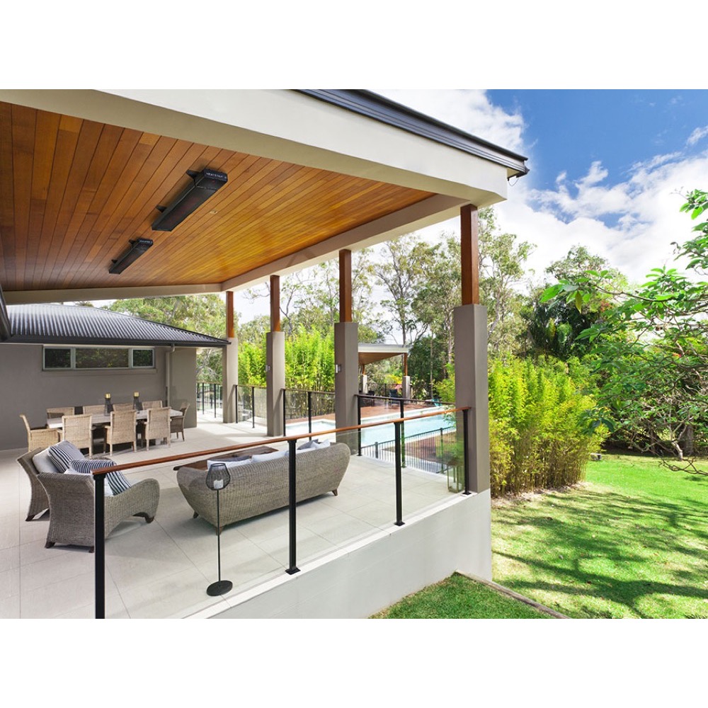 Heatstrip Enhance 40 Inch 3200W Electric Infrared Patio Heater with Remote  and  App Control   240V   Black