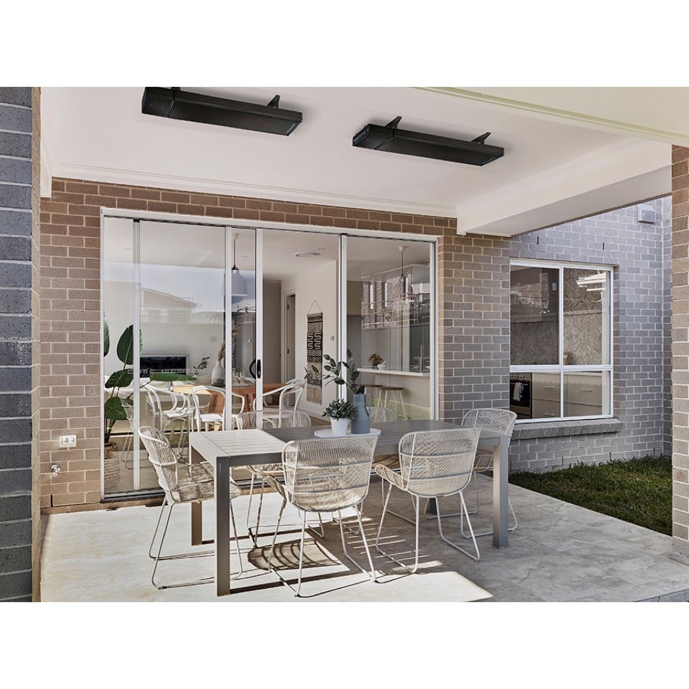 Heatstrip Enhance 40 Inch 3200W Electric Infrared Patio Heater with Remote  and  App Control   240V   Black