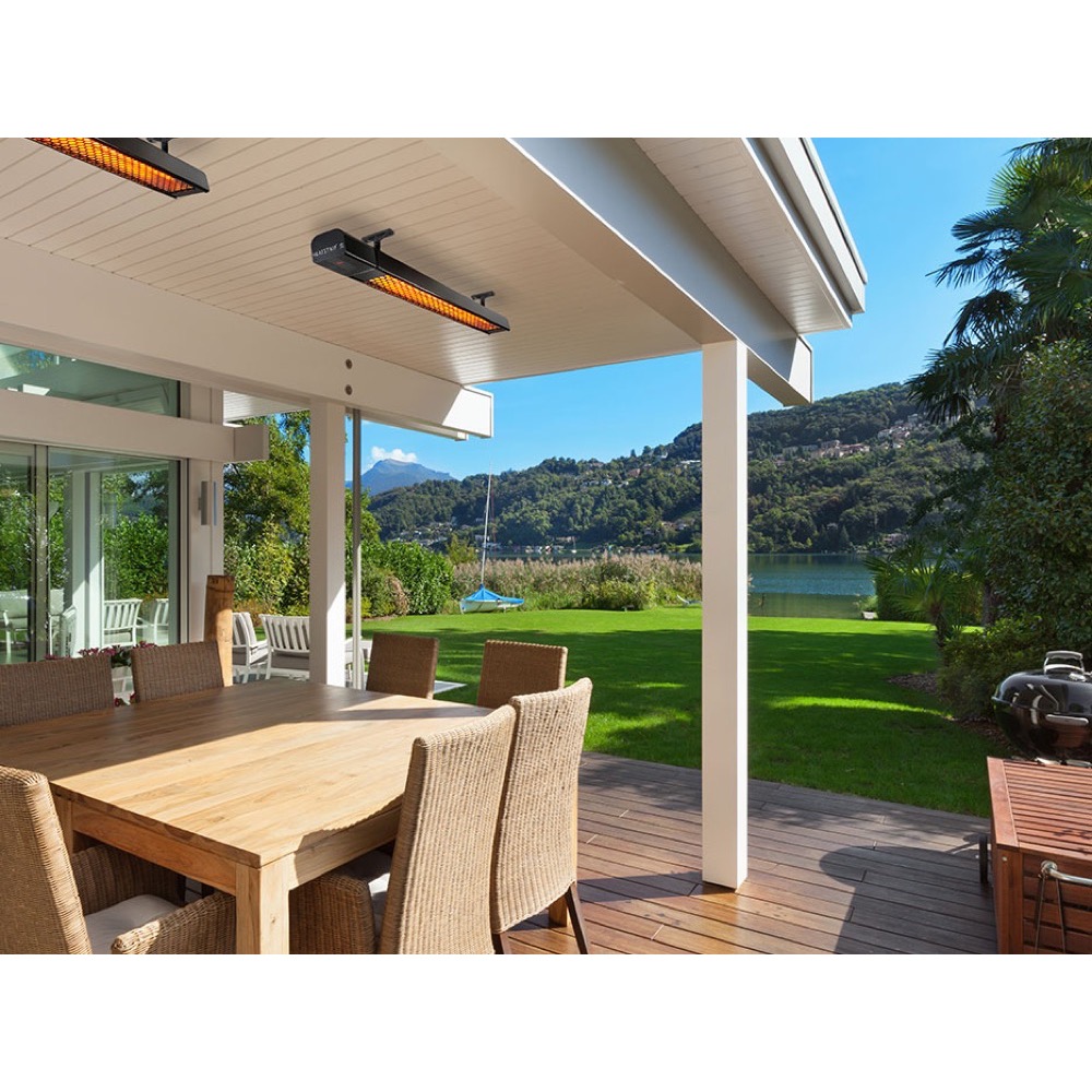 Heatstrip Intense 41 Inch 3200W Electric Infrared Patio Heater with Remote  and  App Control   240V   Black