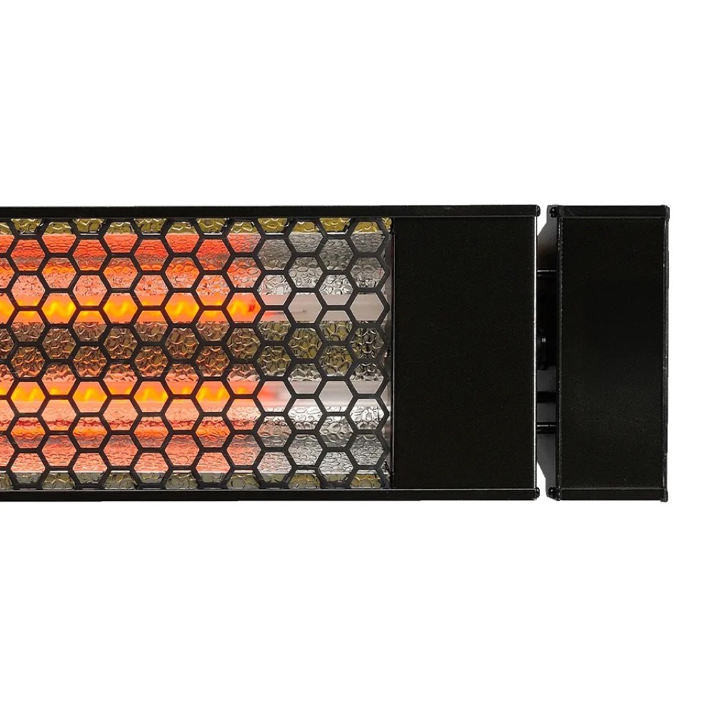 Heatstrip Max DC Commercial 50 Inch 6000W Dual Element Electric Infrared Patio Heater   240V   Black