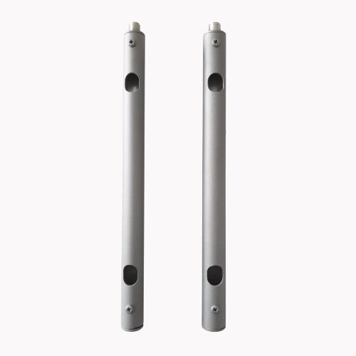 Heatstrip Silver 12 Inch Extension Pole Accessory for Ceiling Mounted Patio Heaters   Set of 2