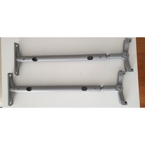 Heatstrip Silver 12 Inch Extension Pole Accessory for Ceiling Mounted Patio Heaters   Set of 2