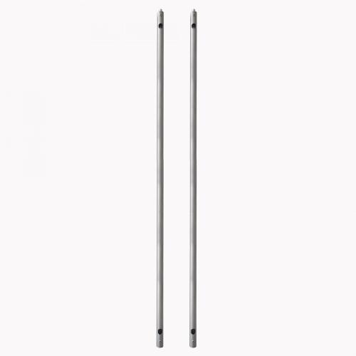 Heatstrip Silver 48 Inch Extension Pole Accessory for Ceiling Mounted Patio Heaters   Set of 2