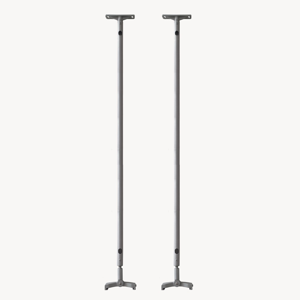 Heatstrip Silver 48 Inch Extension Pole Accessory for Ceiling Mounted Patio Heaters   Set of 2