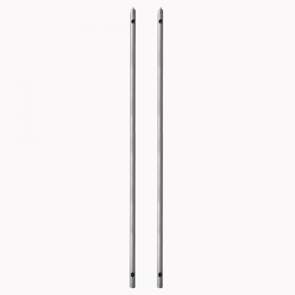 Heatstrip Silver 48 Inch Extension Pole Accessory for Ceiling Mounted Patio Heaters   Set of 2