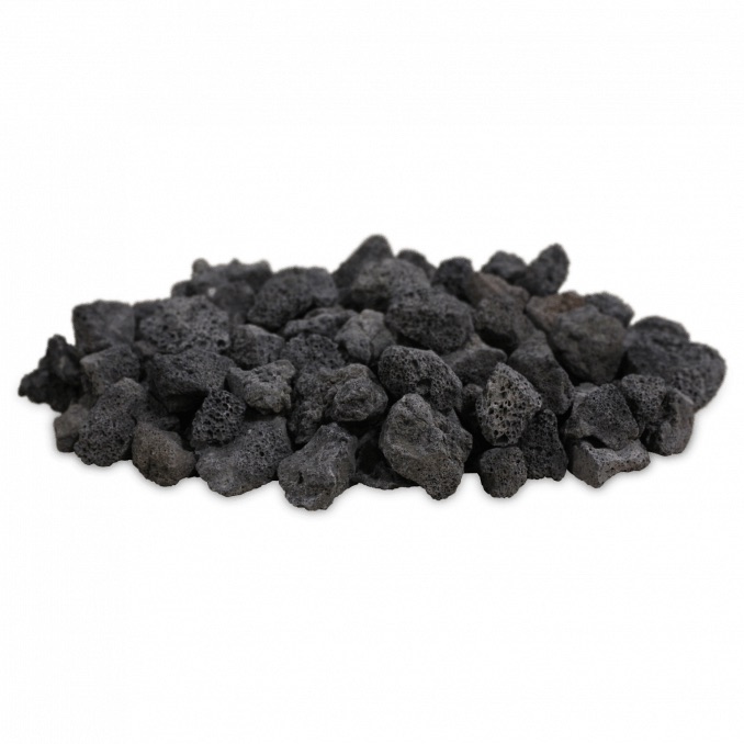 Firegear 1 to 2 Inch Black Lava Rock   40 Pounds