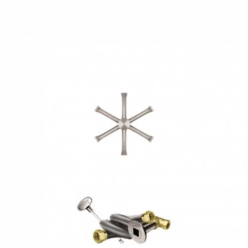 Firegear 12 Inch Natural Gas Stainless Steel Burning Spur Burner Kit with Flex Line  and  Key Valve