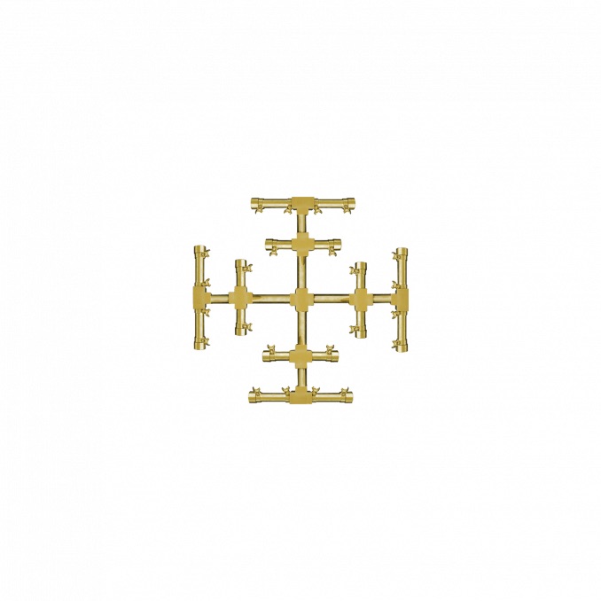 Firegear 18 Inch Propane Gas Pro Series Brass Snowflake Burner