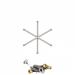 Firegear 22 Inch Natural Gas Stainless Steel Burning Spur Burner Kit with Flex Line  and  Key Valve