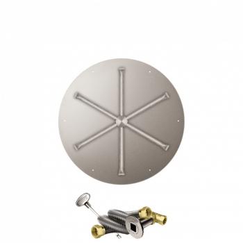 Firegear 26 Inch Round Stainless Steel Gas Flat Pan Burner System with Match Light Ignition350