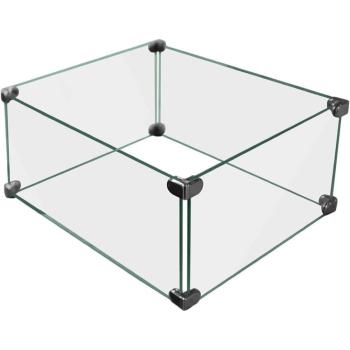 Firegear 26 Inch Square Glass Windshield for FPB 26S Series Fire Pits350