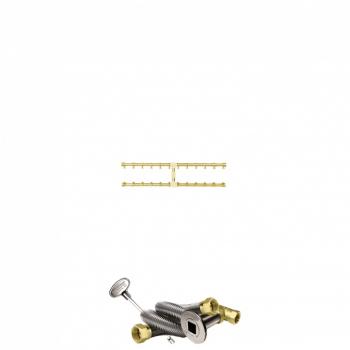 Firegear 30 Inch Gas Pro Series Brass H Burner Kit with Flex Line and Key Valve350