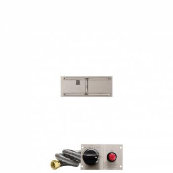 Firegear 30 Inch Rectangular Stainless Steel Gas Flat Fire Pit Pan with H Burner and Safety Pilot Spark Ignition System350