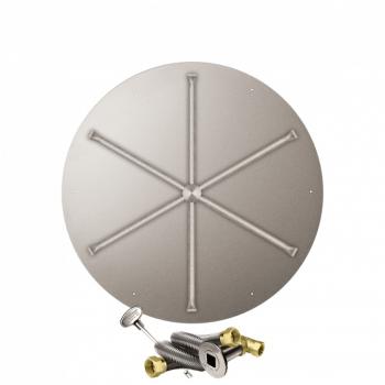 Firegear 34 Inch Round Stainless Steel Gas Flat Pan Burner System with Match Light Ignition350