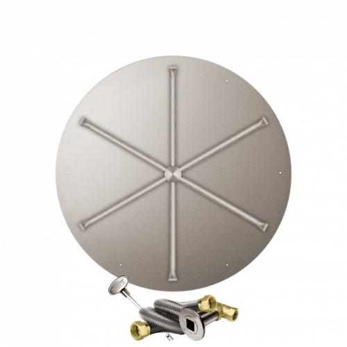 Firegear Sanctuary Series 39 Inch Round Fire Table with Stainless Steel Natural Gas Spur Burner and Match Light Ignition   Arctic