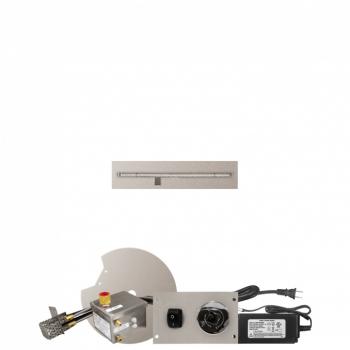 Firegear 36 Inch Linear Stainless Steel Gas Flat Fire Pit Pan with T Burner and All Weather Electronic Ignition System350