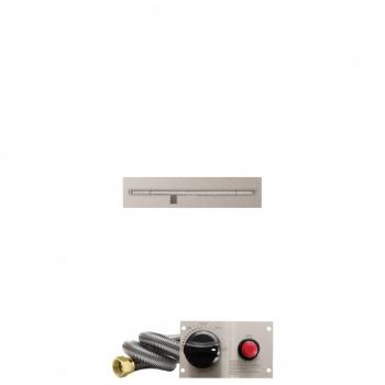 Firegear 36 Inch Linear Stainless Steel Gas Flat Fire Pit Pan with T Burner and Safety Pilot Spark Ignition System350