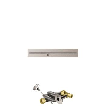 Firegear 48 Inch Linear Stainless Steel Gas Flat Fire Pit Pan with T Burner and Match Light Ignition System350