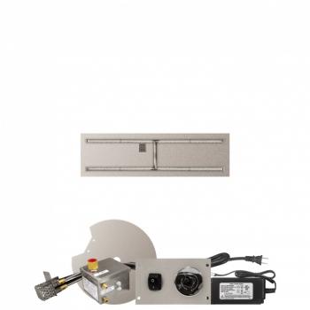 Firegear 48 Inch Rectangular Stainless Steel Gas Flat Fire Pit Pan with H Burner and All Weather Electronic Ignition System350