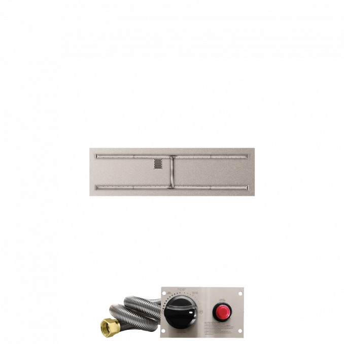 Firegear Sanctuary Series 76 Inch Rectangular Fire Table with Stainless Steel Propane Gas Linear Burner and Spark Ignition System   Chocolate