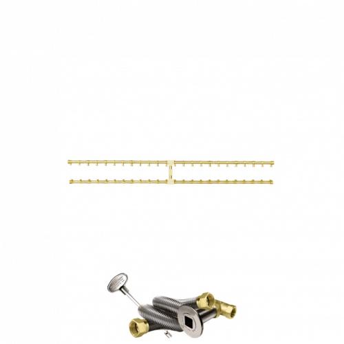 Firegear 60 Inch Propane Gas Pro Series Brass H Burner Kit with Flex Line  and  Key Valve