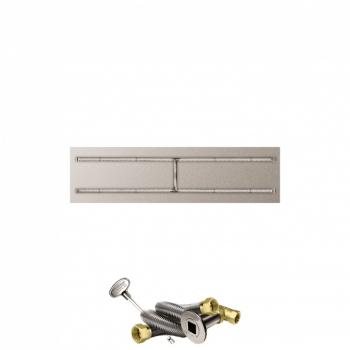 Firegear 60 Inch Rectangular Stainless Steel Gas Flat Fire Pit Pan with H Burner and Match Light Ignition System350