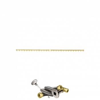 Firegear 68 Inch Gas Pro Series Brass Linear T Burner Kit with Flex Line and Key Valve350