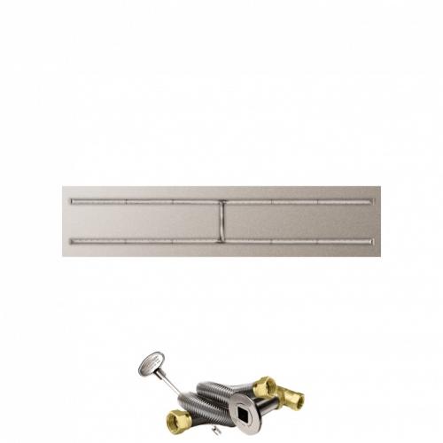 Firegear 72 Inch Rectangular Stainless Steel Natural Gas Flat Fire Pit Pan with H Burner and Match Light Ignition System