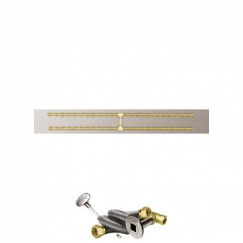 Firegear 72 Inch Rectangular Stainless Steel Gas Flat Fire Pit Pan with Pro Series Brass H Burner and Match Light Ignition System350