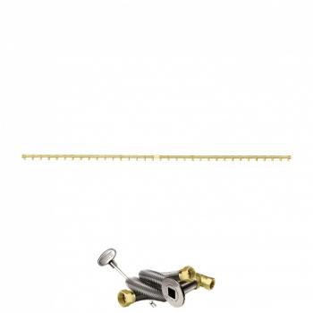 Firegear 86 Inch Gas Pro Series Brass Linear T Burner Kit with Flex Line and Key Valve350