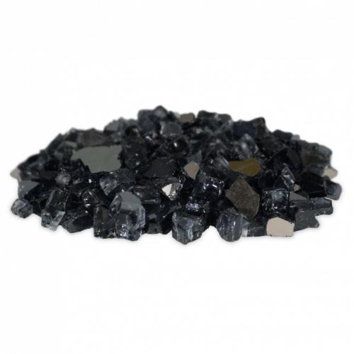 4 Inch Black Reflective Fire Glass   10 Pounds