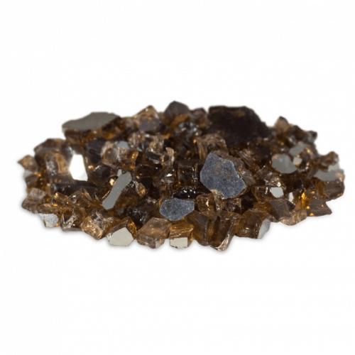 4 Inch Copper Reflective Fire Glass   10 Pounds