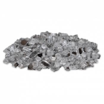 Firegear Half to Three Quarter Inch Silver Reflective Fire Glass 10 Pounds350