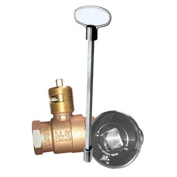 Firegear High Capacity Straight Key Valve with 12 Inch Polished Chrome Key350