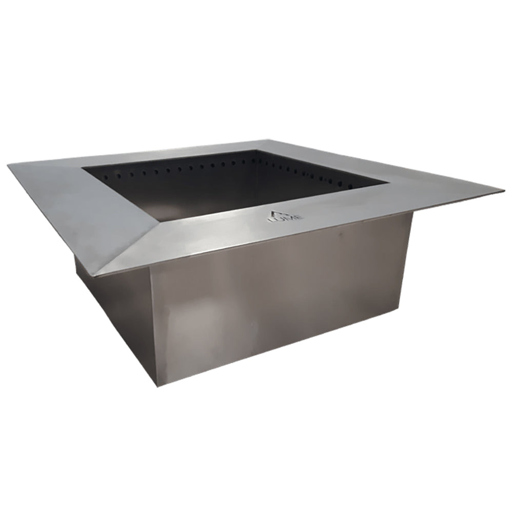 Firegear LUME 24 inch Square Stainless Steel Smokeless Double Wall Fire Pit Insert