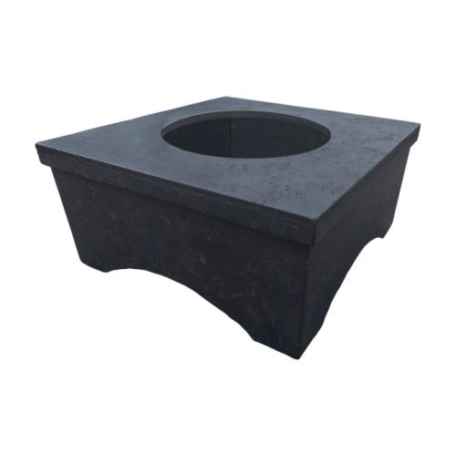 Firegear LUME Surround 2 42 Inch Square GFRC Fire Pit Table Surround Only   Raven