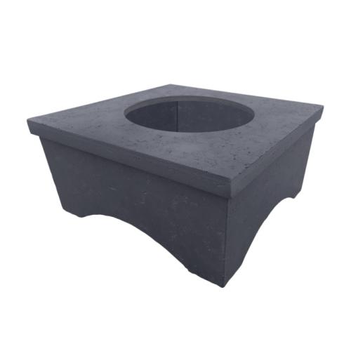 Firegear LUME Surround 2 42 Inch Square GFRC Fire Pit Table Surround Only   Slate